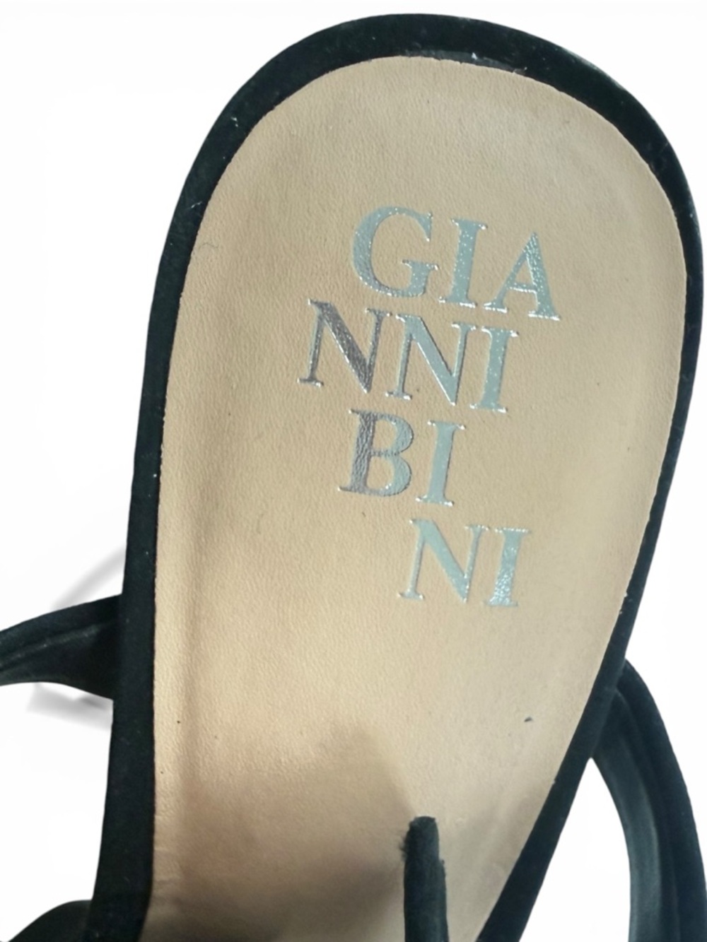Gianni Bini Sandals Women Black Leather Platform Block Heel Size 10 NWT - Picture 7 of 10